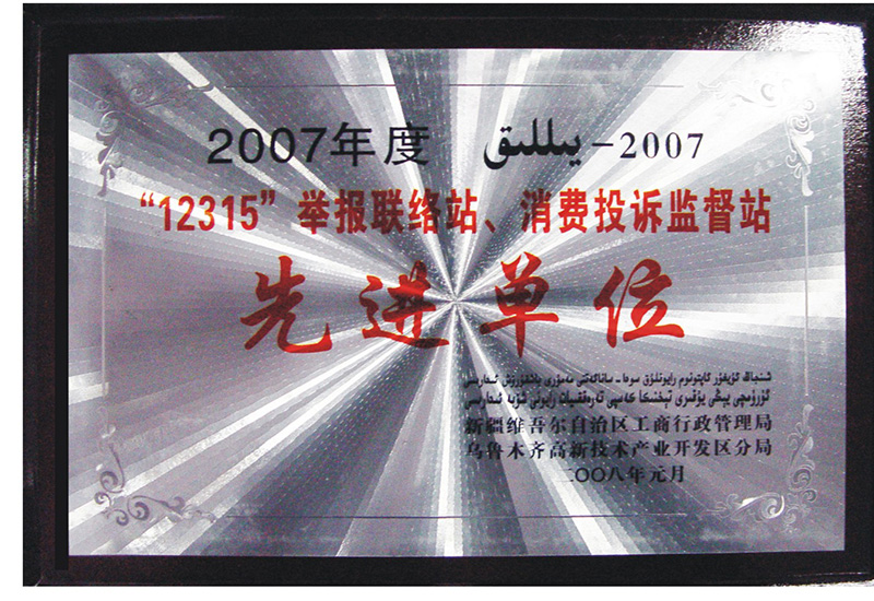 2007 先进单位