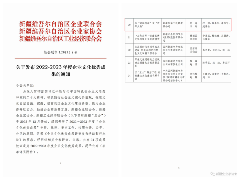 “广汇物流铁路公司荣获自治区“企业文化优秀成果”